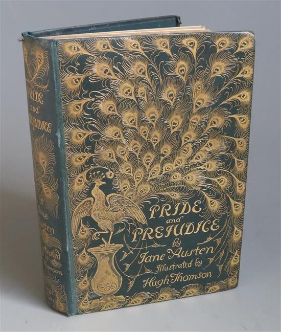 Austen, Jane - Pride and Prejudice, 8vo, original green cloth gilt, illustrated by Hugh Thomson, half title,